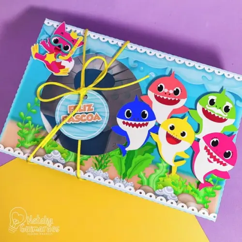 Caixa para Kit Mini Confeiteiro - Baby Shark