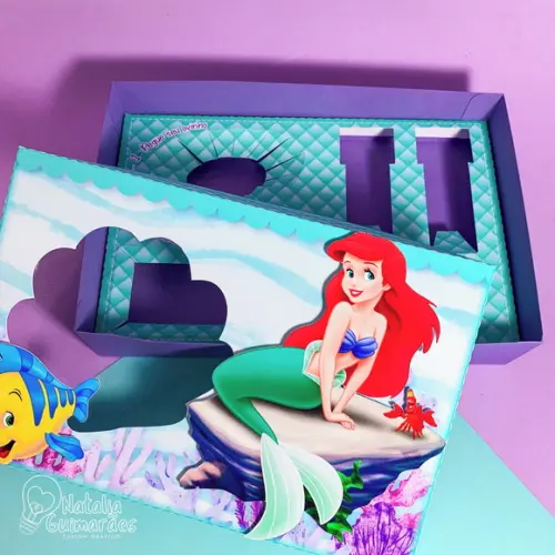 Caixa para Kit Mini Confeiteiro - Ariel Pequena Sereia