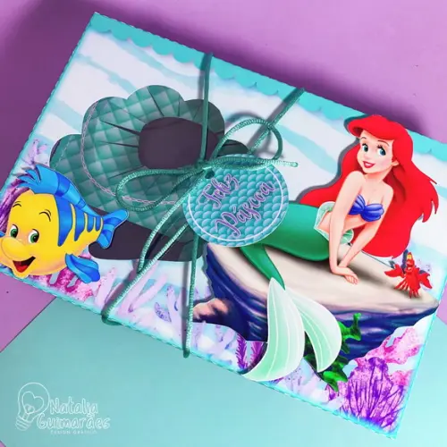 Caixa para Kit Mini Confeiteiro - Ariel Pequena Sereia