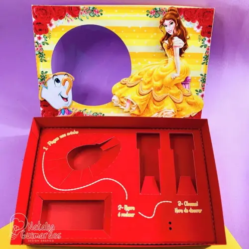 Caixa para Kit Mini Confeiteiro - Bela e a Fera
