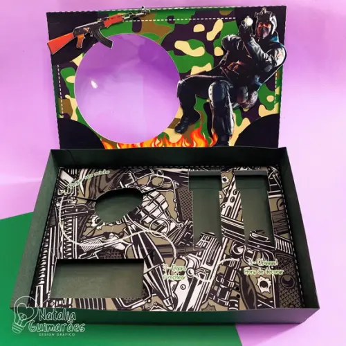 Caixa para Kit Mini Confeiteiro - Free Fire