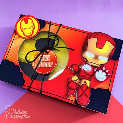 Caixa para Kit Mini Confeiteiro - Homem de Ferro