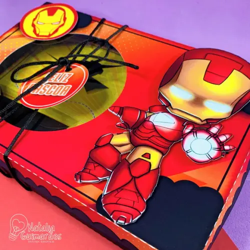 Caixa para Kit Mini Confeiteiro - Homem de Ferro