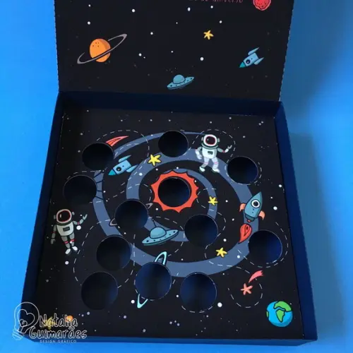 Caixa Universo/sistema Solar/ Planeta/ Dia dos Namorados