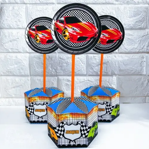 Centro de Mesa Hot Wheels P | Caixa Sextavada