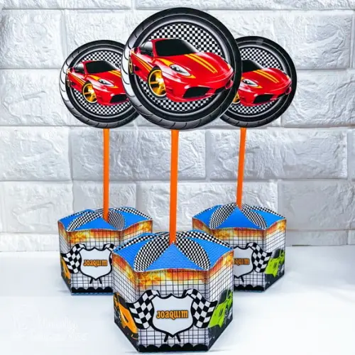 Centro de Mesa Hot Wheels G | Caixa Sextavada