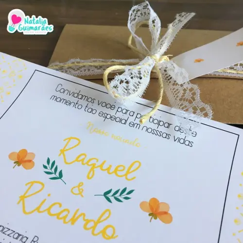 Convite Casamento Rústico
