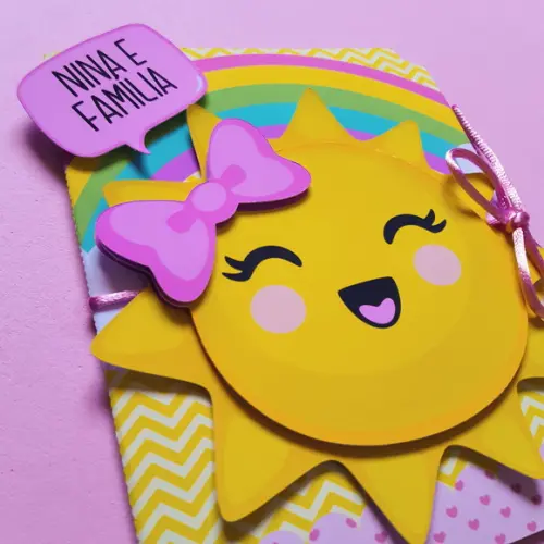 Convite Meu Raio de Sol - My Sunshine em Camadas