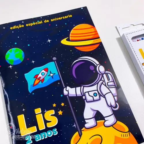 Kit Colorir - Livrinho de Colorir Astronauta