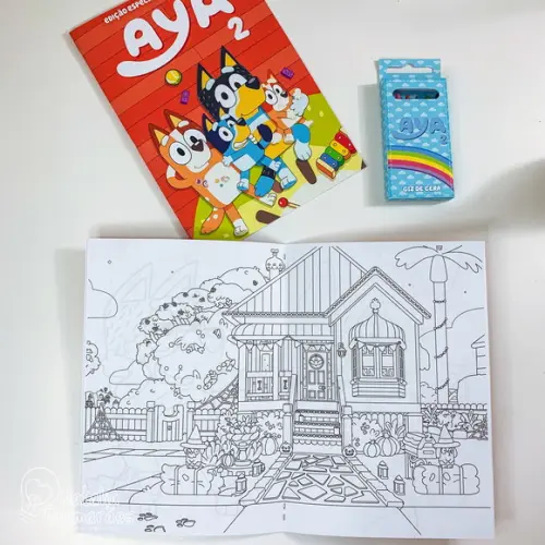 Kit Colorir - Livrinho de Colorir Bluey