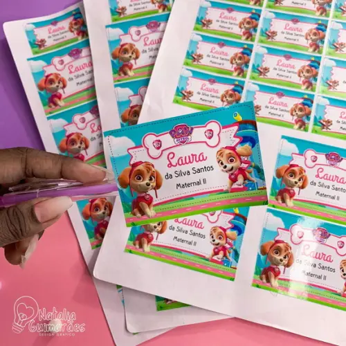 Etiquetas Escolar Personalizadas | Qualquer Tema