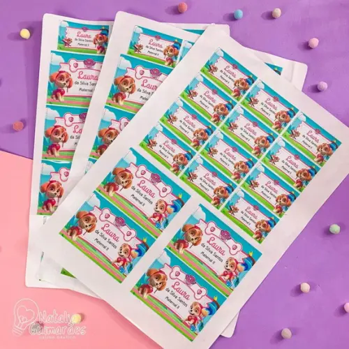 Kit Etiquetas Escolar - 96 Adesivos |qualquer Tema