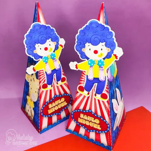 Kit Festa Caixas Circo Menino (50 Peças)