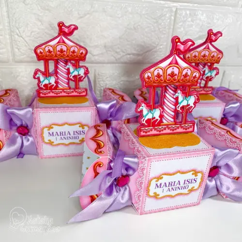 Kit Festa Carrossel - 20 Caixas Personalizadas