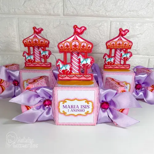 Kit Festa Carrossel - 30 Caixas Personalizadas