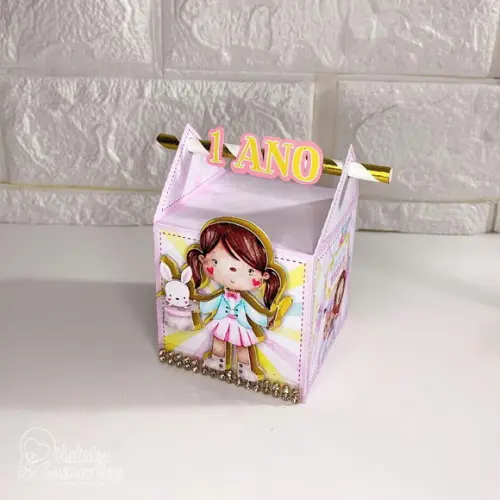 Kit Festa Circo Rosa Luxo - 30 Caixas Personalizadas