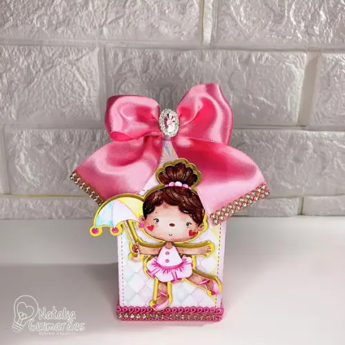 Kit Festa Circo Rosa Luxo - 30 Caixas Personalizadas