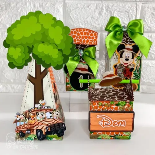 Kit Festa Mickey Safari - 30 Caixas Personalizadas