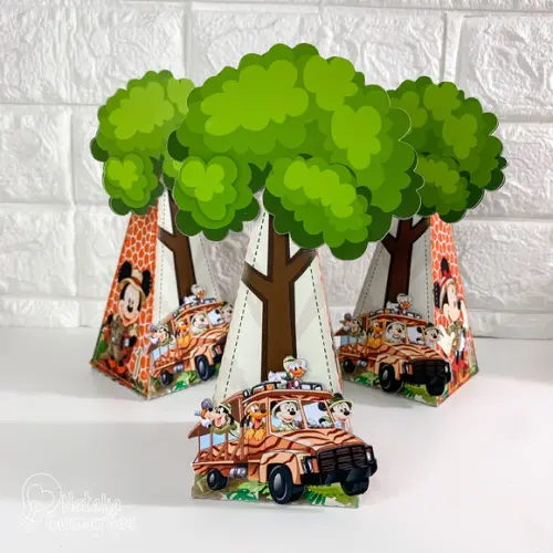 Kit Festa Mickey Safari - 50 Caixas Personalizadas