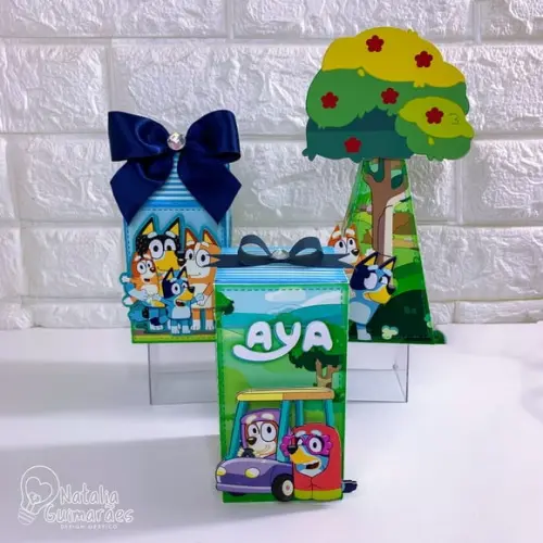 Kit Papelaria Personalizada Bluey - 20 Caixas
