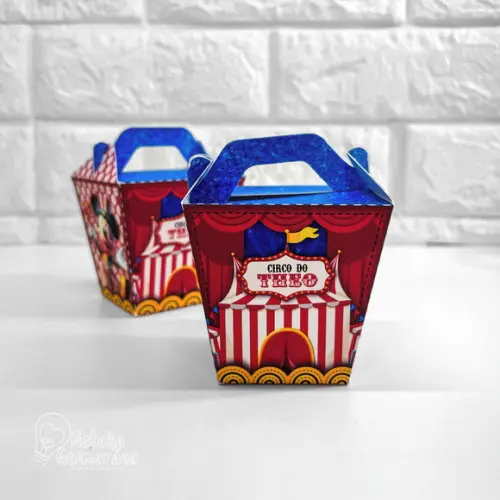 Kit Papelaria Personalizada Circo do Mickey - 20 Caixas