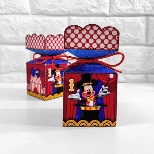 Kit Papelaria Personalizada Circo do Mickey - 20 Caixas