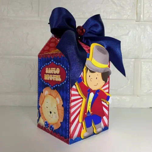 Kit Papelaria Personalizada Circo Menino - 20 Caixas