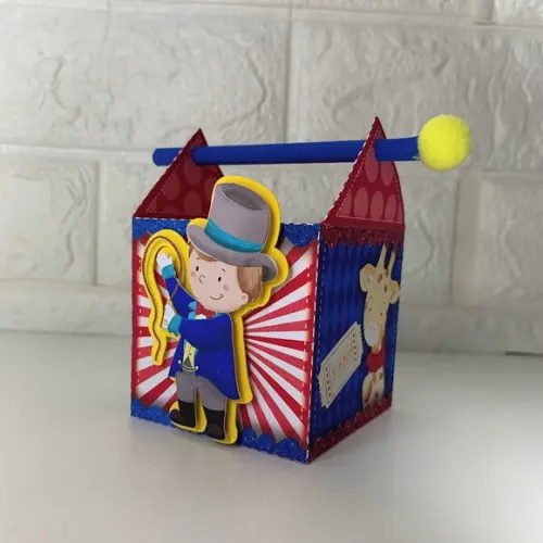 Kit Papelaria Personalizada Circo Menino - 20 Caixas