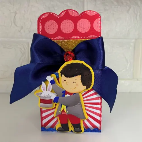 Kit Papelaria Personalizada Circo Menino - 20 Caixas