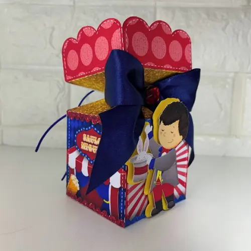 Kit Papelaria Personalizada Circo Menino - 30 Caixas