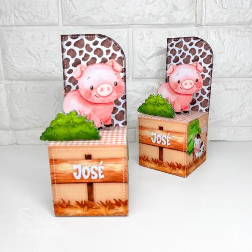 Kit Papelaria Personalizada Fazendinha - 50 Caixas