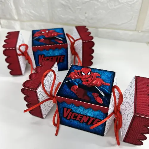 Kit Papelaria Personalizada Homem Aranha 50 Caixas