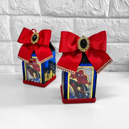 Kit Papelaria Personalizada Homem Aranha Luxo 30 Caixas
