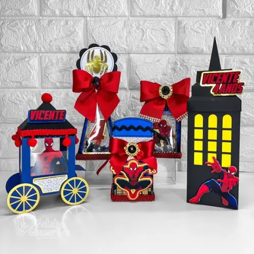 Kit Papelaria Personalizada Homem Aranha Luxo 20 Caixas