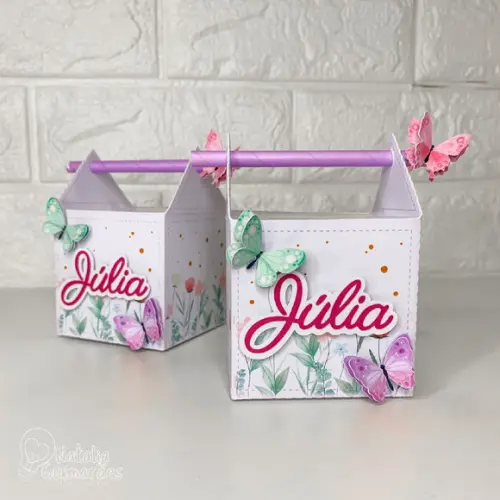 Kit Papelaria Personalizada Jardim das Borboletas 20 Caixas