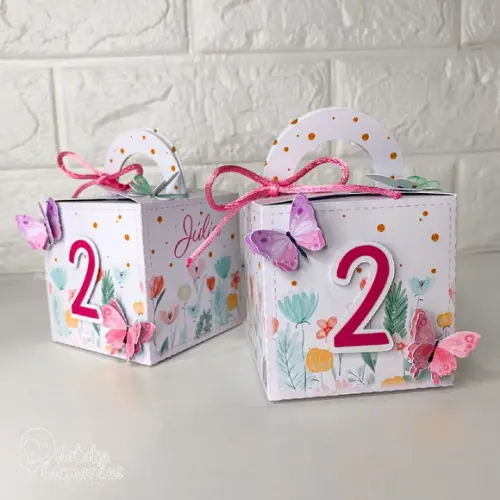 Kit Papelaria Personalizada Jardim das Borboletas 30 Caixas
