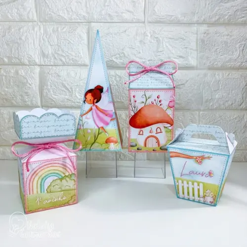 Kit Papelaria Personalizada Jardim Encantado - 50 Itens