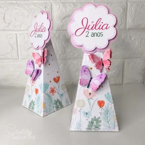 Kit Papelaria Personalizada Jardim das Borboletas 50 Caixas