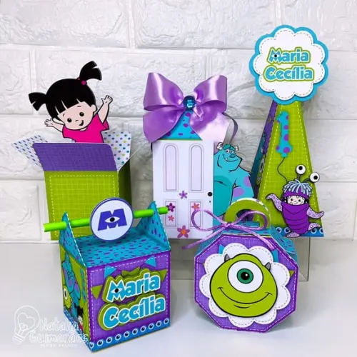 Kit Papelaria Personalizada Monstros S.a 30 Caixas