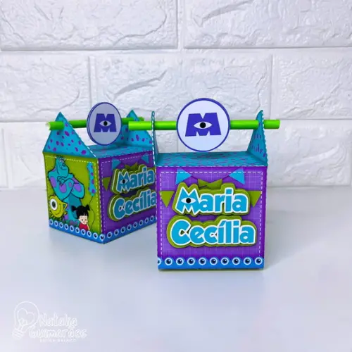 Kit Papelaria Personalizada Monstros S.a 50 Caixas