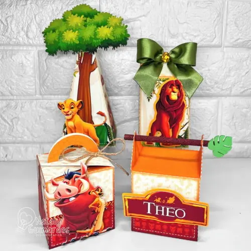 Kit Papelaria Personalizada Rei Leão - 20 Caixas