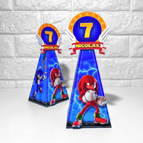 Kit Papelaria Personalizada Sonic Filme - 20 Caixas