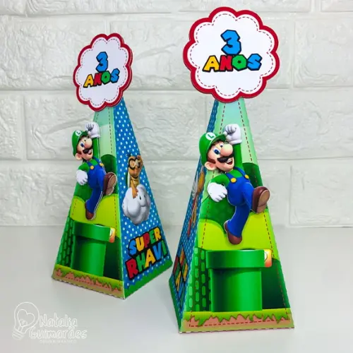 Kit Papelaria Personalizada Super Mario 50 Caixas