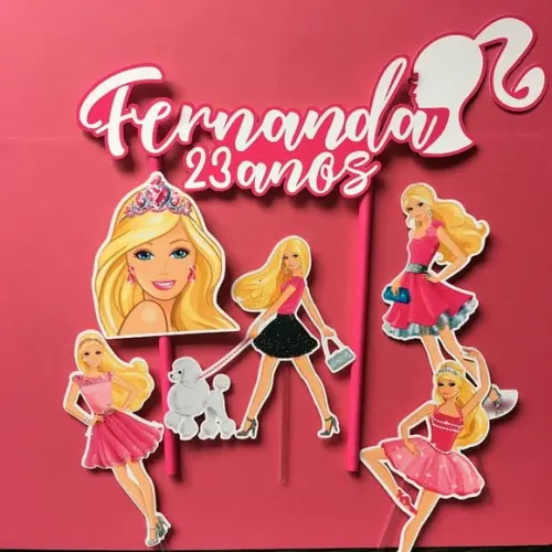 Topo de Bolo Barbie