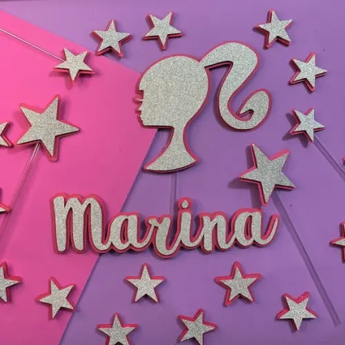 Topo de Bolo Barbie