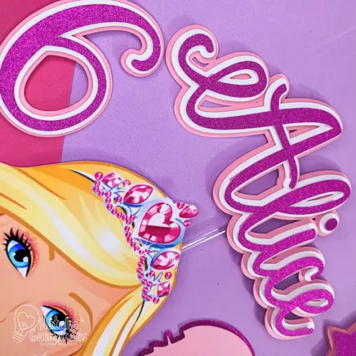 Topo de Bolo Barbie