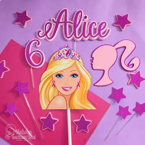 Topo de Bolo Barbie