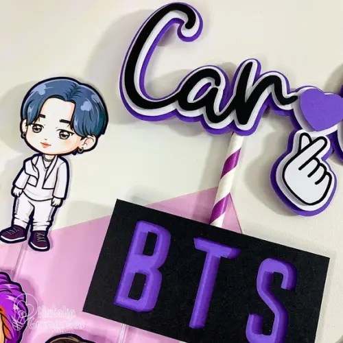 Topo de Bolo Bts