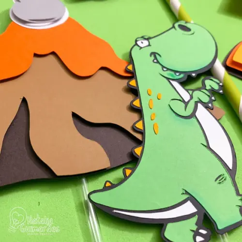 Topo de Bolo Dinossauro