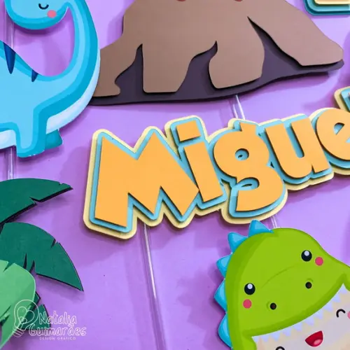 Topo de Bolo Dinossauro Baby